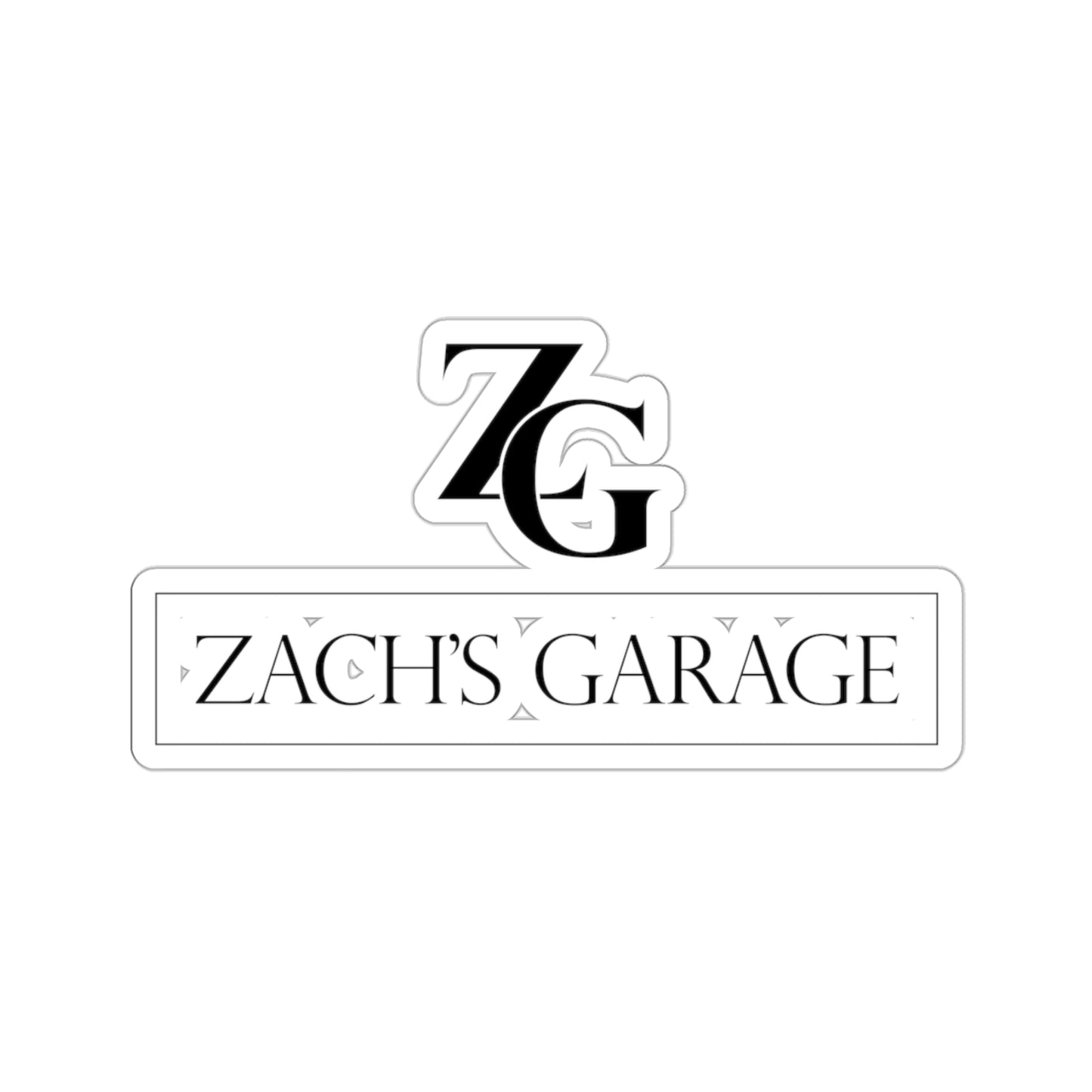 Full Zachs's garage Sticker