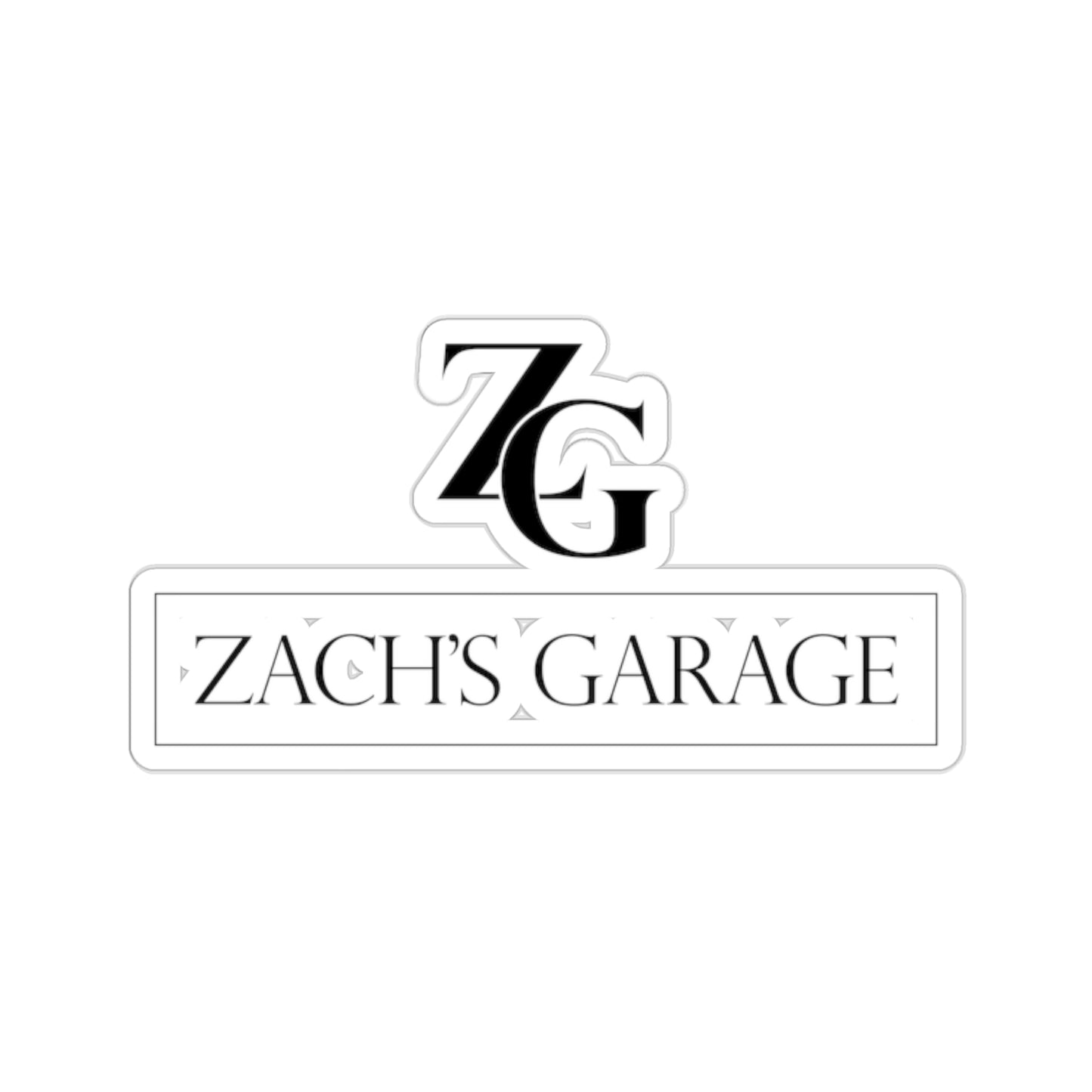 Full Zachs's garage Sticker