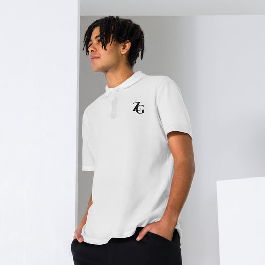 White ZG Unisex polo shirt