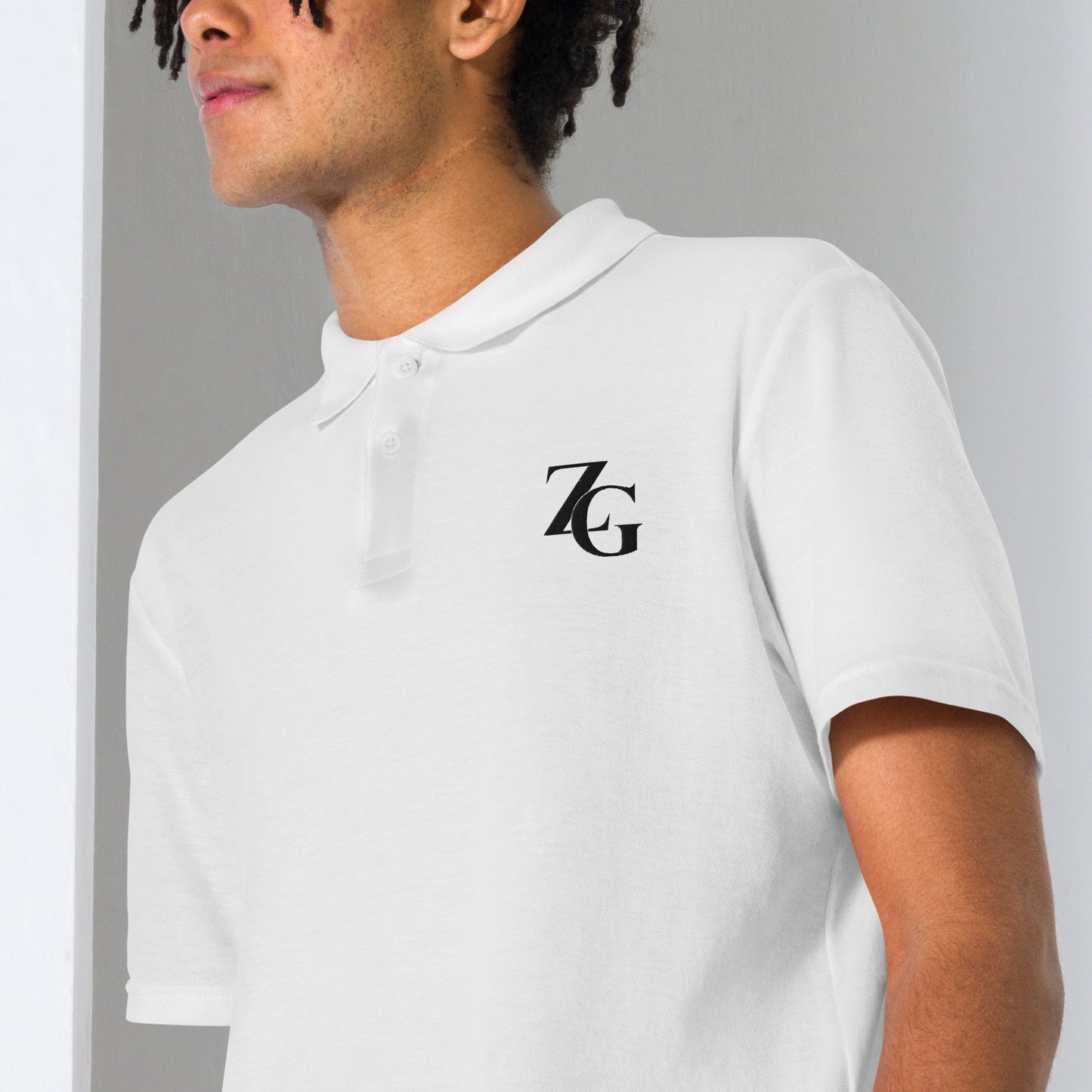 White ZG Unisex polo shirt