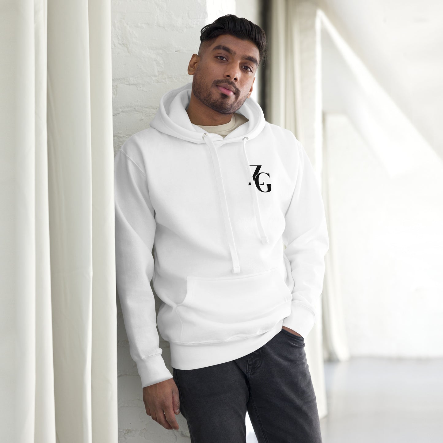 ZG white Unisex Hoodie